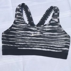 Black and White Medium Nike Sports Bra